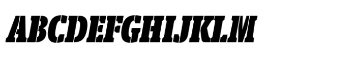 Berlingske Slab Stencil Std Black Italic Font UPPERCASE
