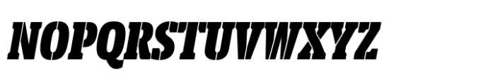 Berlingske Slab Stencil Std Black Italic Font UPPERCASE