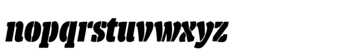 Berlingske Slab Stencil Std Black Italic Font LOWERCASE