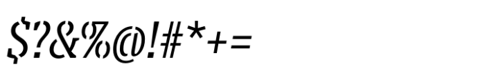 Berlingske Slab Stencil Std Italic Font OTHER CHARS