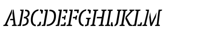 Berlingske Slab Stencil Std Italic Font UPPERCASE