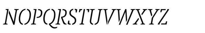 Berlingske Slab Stencil Std Light Italic Font UPPERCASE