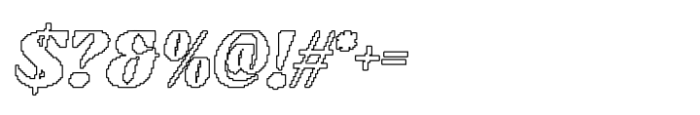 Berlona Pixel Outline Font OTHER CHARS