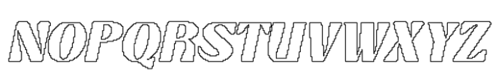 Berlona Pixel Outline Font UPPERCASE