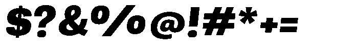 Berna Black Italic Font OTHER CHARS