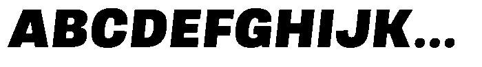 Berna Black Italic Font UPPERCASE