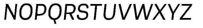 Berna Book Italic Font UPPERCASE
