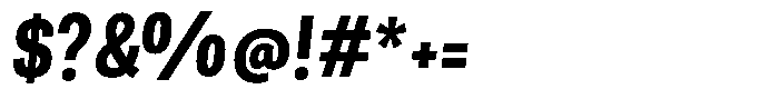 Berna Condensed Bold Italic Font OTHER CHARS