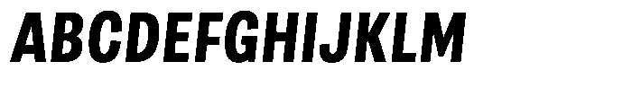 Berna Condensed Bold Italic Font UPPERCASE