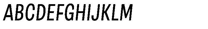 Berna Condensed Book Italic Font UPPERCASE