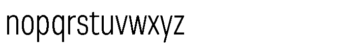 Berna Condensed Extra Light Font LOWERCASE