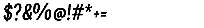 Berna Condensed Regular Italic Font OTHER CHARS