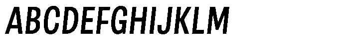 Berna Condensed Regular Italic Font UPPERCASE