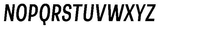 Berna Condensed Regular Italic Font UPPERCASE
