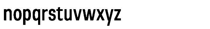 Berna Condensed Regular Font LOWERCASE