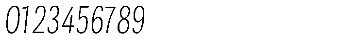 Berna Condensed Ultra Light Italic Font OTHER CHARS