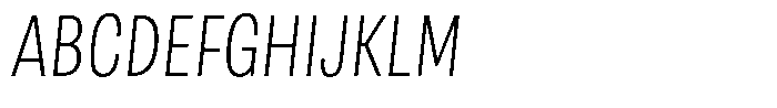 Berna Condensed Ultra Light Italic Font UPPERCASE