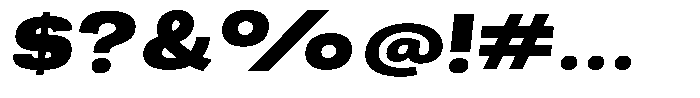 Berna Expanded Black Italic Font OTHER CHARS