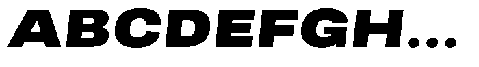Berna Expanded Black Italic Font UPPERCASE