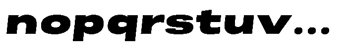 Berna Expanded Black Italic Font LOWERCASE