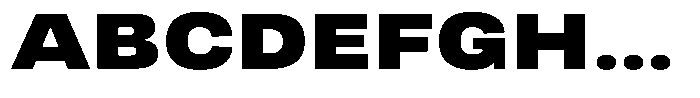 Berna Expanded Black Font UPPERCASE