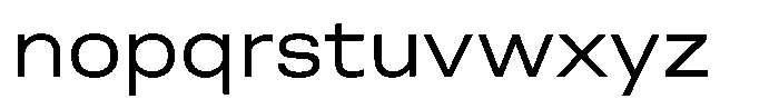 Berna Expanded Book Font LOWERCASE