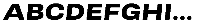 Berna Expanded Extra Bold Italic Font UPPERCASE