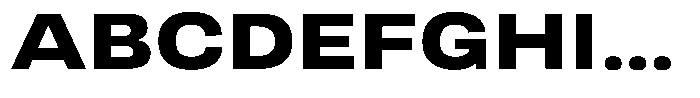 Berna Expanded Extra Bold Font UPPERCASE