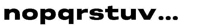 Berna Expanded Extra Bold Font LOWERCASE