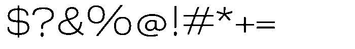 Berna Expanded Extra Light Font OTHER CHARS