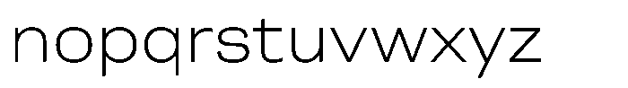 Berna Expanded Extra Light Font LOWERCASE
