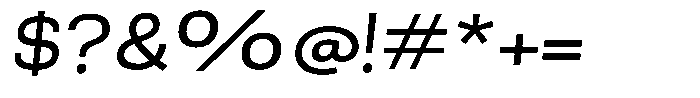 Berna Expanded Italic Font OTHER CHARS
