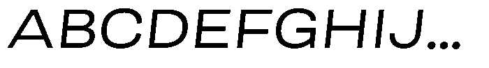 Berna Expanded Italic Font UPPERCASE