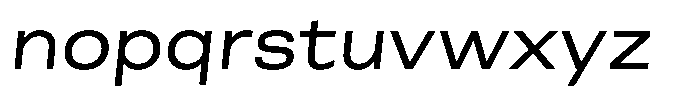 Berna Expanded Italic Font LOWERCASE