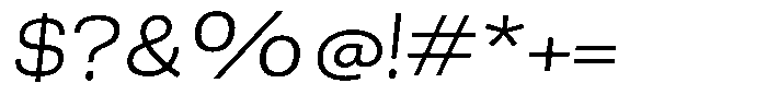 Berna Expanded Light Italic Font OTHER CHARS
