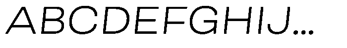 Berna Expanded Light Italic Font UPPERCASE