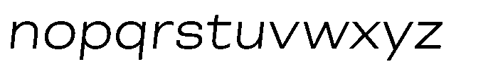 Berna Expanded Light Italic Font LOWERCASE
