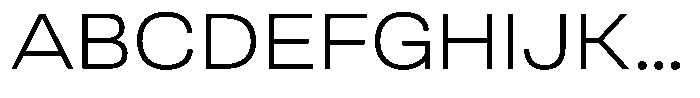 Berna Expanded Light Font UPPERCASE