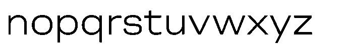 Berna Expanded Light Font LOWERCASE