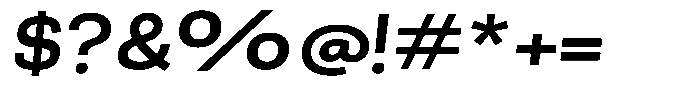 Berna Expanded Semi Bold Italic Font OTHER CHARS
