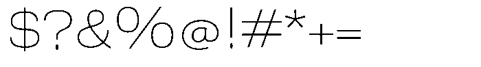 Berna Expanded Thin Font OTHER CHARS