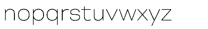 Berna Expanded Thin Font LOWERCASE