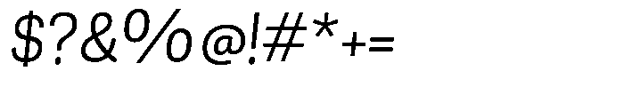 Berna Light Italic Font OTHER CHARS