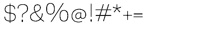 Berna Thin Font OTHER CHARS