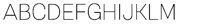Berna Thin Font UPPERCASE