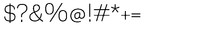 Berna Ultra Light Font OTHER CHARS