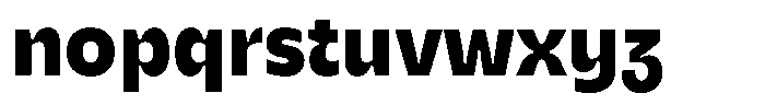 Bernadete Heavy Font LOWERCASE