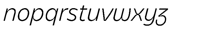 Bernadete Light Italic Font LOWERCASE