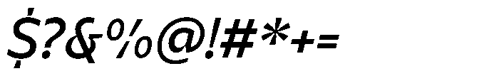 Bernadete Semi Bold Italic Font OTHER CHARS
