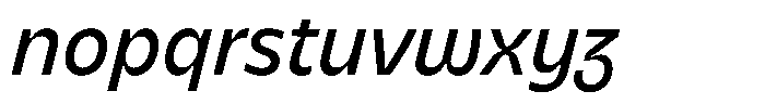 Bernadete Semi Bold Italic Font LOWERCASE